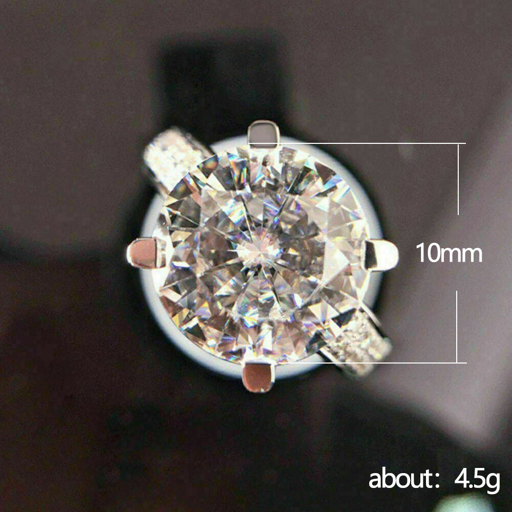 Korean version of light luxury fashion four claw flower bud simulation diamond ring engagement and proposal ring